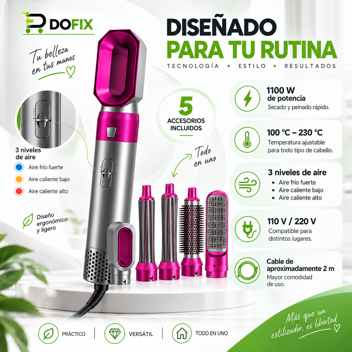 ESTILIZADOR DE CABELLO 5 EN 1