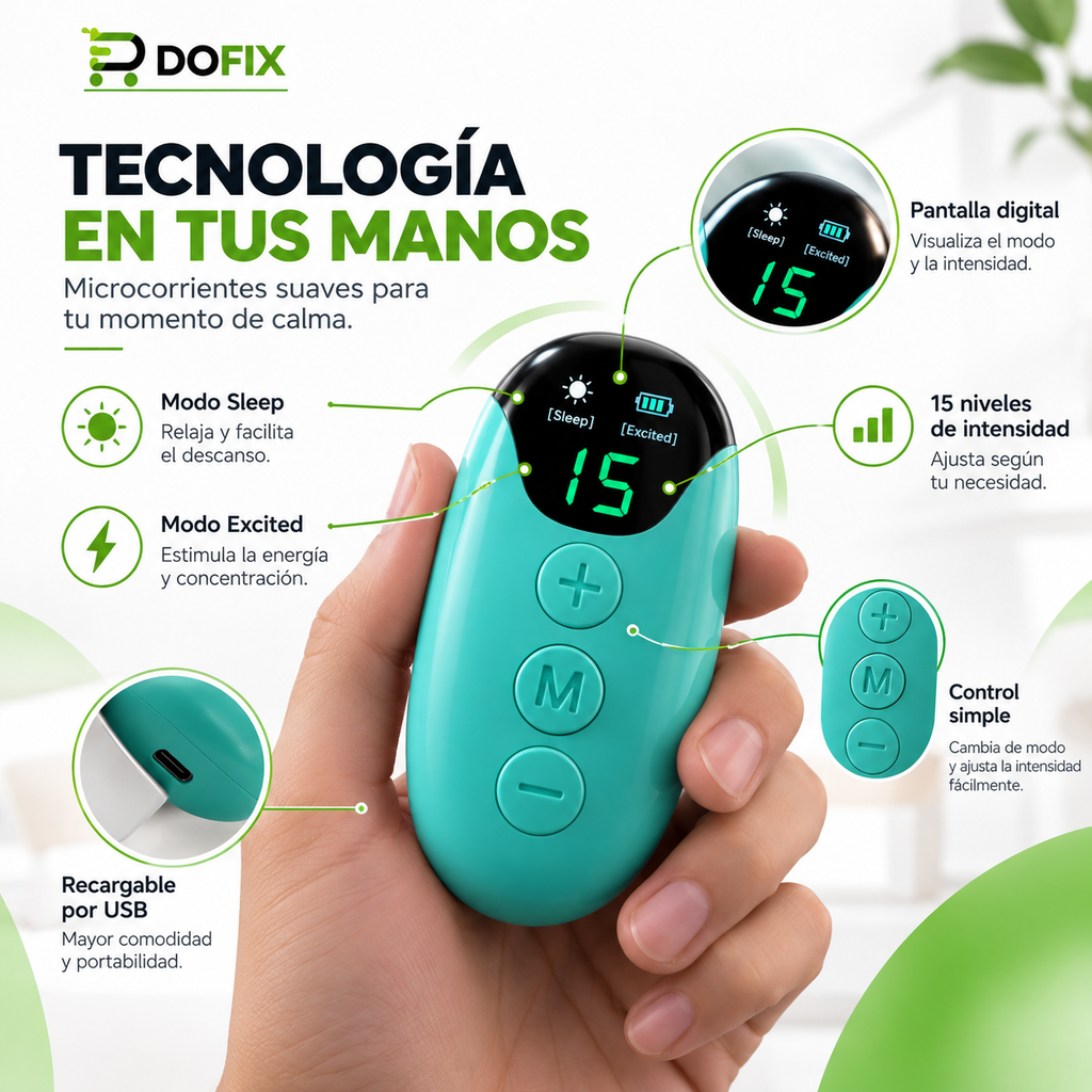 Detalles del Neurocontrol: pantalla, modos e intensidad