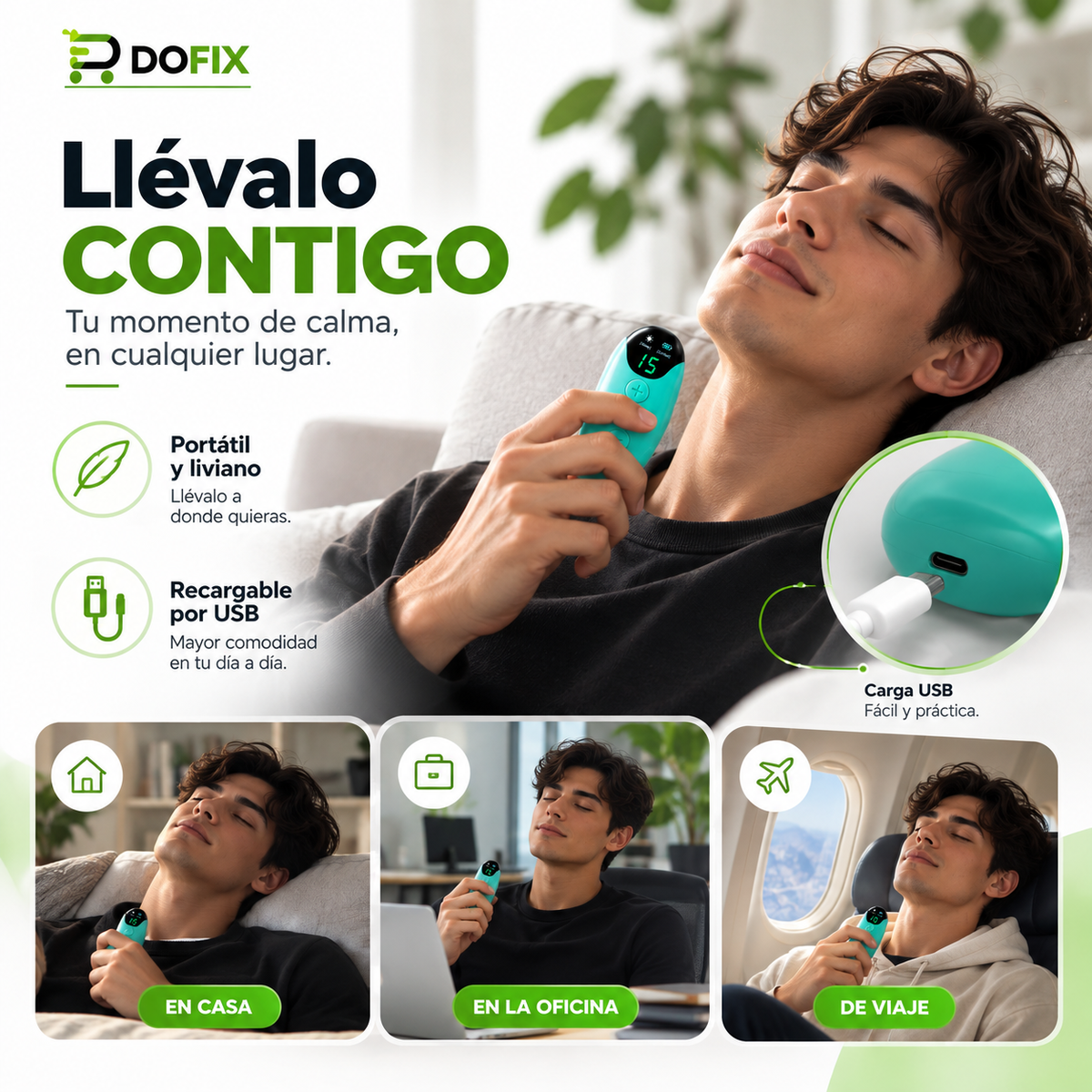 Neurocontrol portátil y recargable por USB